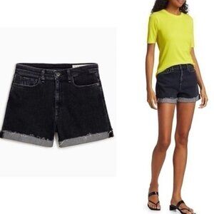 rag & bone Nina High-Rise Short 29 Washed Black